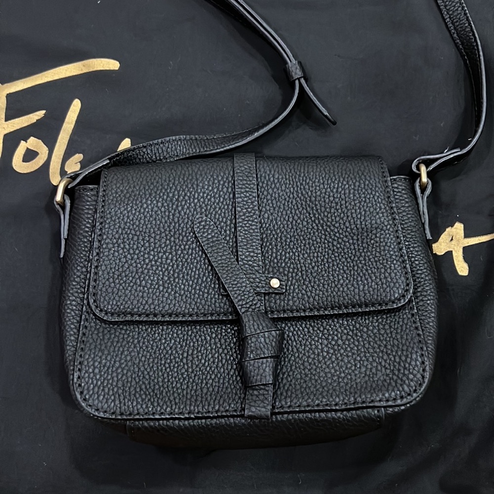 Foley + Corinna Coconut Island Crossbody Black Handbag